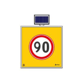 FM Trafik Solar Ledli 100X100 cm 90 kmh Yol Bakım Levhası