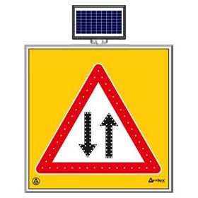 FM Trafik Solar Ledli 100X100 cm Çift Yön Yol Bakım Levhası