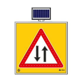 FM Trafik Solar Ledli 100X100 cm Çift Yön Yol Bakım Levhası