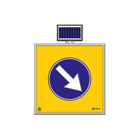FM Trafik Solar Ledli 100X100 cm Sağ Yön Yol Bakım Levhası