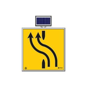 FM Trafik Solar Ledli 100X100 cm Sol Yoldan Sağ Yola Yol Bakım Levhası