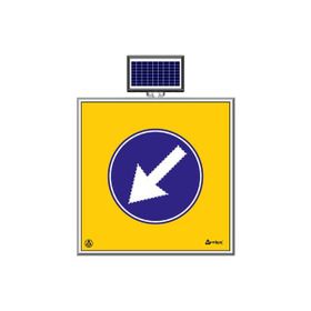 FM Trafik Solar Ledli 100X100 cm Sol Yön Yol Bakım Levhası