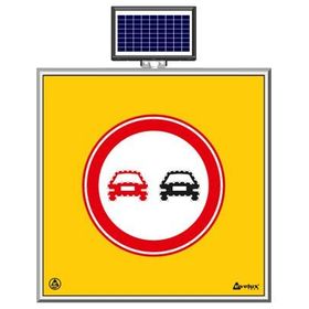 FM Trafik Solar Ledli 100X100 cm Sollama Yasak Yol Bakım Levhası