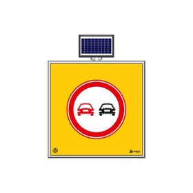 FM Trafik Solar Ledli 100X100 cm Sollama Yasak Yol Bakım Levhası