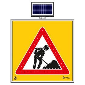 FM Trafik Solar Ledli 100X100 cm Yolda Çalişma Var Yol Bakım Levhası