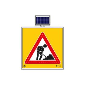 FM Trafik Solar Ledli 100X100 cm Yolda Çalişma Var Yol Bakım Levhası