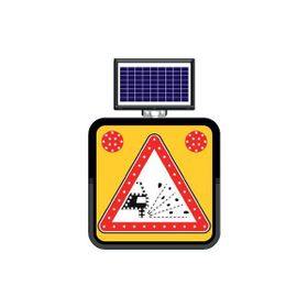 FM Trafik Solar Ledli 60X60 cm Gevşek Zemin Yol Bakım Levhası