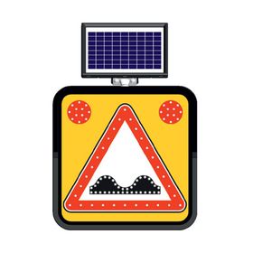 FM Trafik Solar Ledli 60X60 cm Kasisli Yol Yol Bakım Levhası