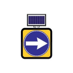FM Trafik Solar Ledli 60X60 cm Sağdan Gidiniz Yol Bakım Levhası