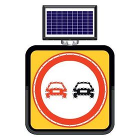 FM Trafik Solar Ledli 60X60 cm Sollama Yasak Yol Bakım Levhası