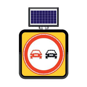 FM Trafik Solar Ledli 60X60 cm Sollama Yasak Yol Bakım Levhası