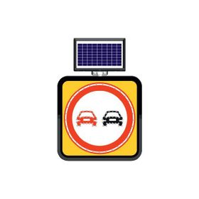 FM Trafik Solar Ledli 60X60 cm Sollama Yasak Yol Bakım Levhası