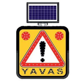 FM Trafik Solar Ledli 60X60 cm Yavaş Yol Bakım Levhası