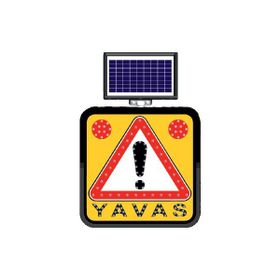 FM Trafik Solar Ledli 60X60 cm Yavaş Yol Bakım Levhası