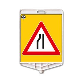 FM Trafik Soldan Daralan Yol Dikdörtgen Uyarı Levhası