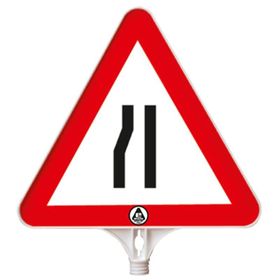 FM Trafik Soldan Daralan Yol Üçgen Uyarı Levhası