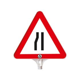 FM Trafik Soldan Daralan Yol Üçgen Uyarı Levhası