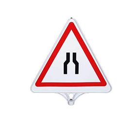 FM Trafik Tek Taraflı Her İki Taraftan Daralan Yol Tabelası