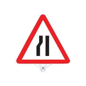 FM Trafik Tek Taraflı Soldan Daralan Yol Tabelası