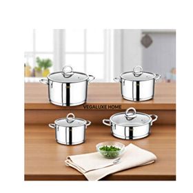 FMS 6012S Silindir Silver Gümüş 18 Parça Çelik Çeyiz Tencere Takımı