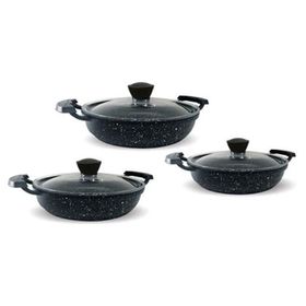 FMS G5001 6 Parça Siyah Granit Omlet Set