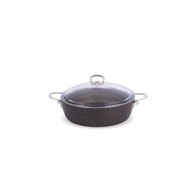 FMS Granit 26 cm Siyah Metal Sap Derin Tencere