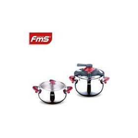 FMS Venüs İkiz 5+7 lt Güveç Düdüklü Tencere+Kırmızı Cam Kapak