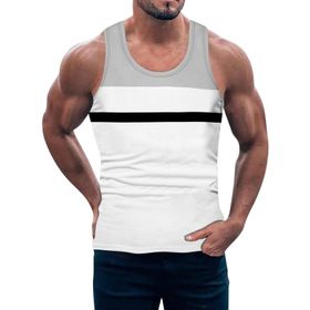 FNKDOR cjie3k14 Sıfır Kol Beyaz Erkek T-shirt