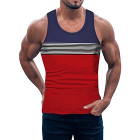 FNKDOR cjie3k14 Sıfır Kol Kırmızı Erkek T-shirt