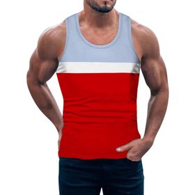 FNKDOR cjie3k14 Sıfır Kol Kırmızı Erkek T-shirt