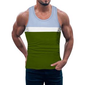 FNKDOR cjie3k14 Sıfır Kol Ordu yeşili Erkek T-shirt