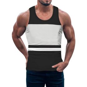 FNKDOR cjie3k14 Sıfır Kol Siyah Erkek T-shirt
