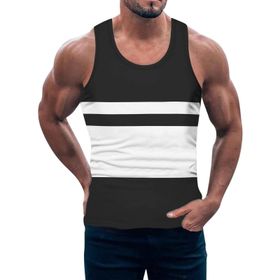 FNKDOR cjie3k14 Sıfır Kol Siyah Erkek T-shirt
