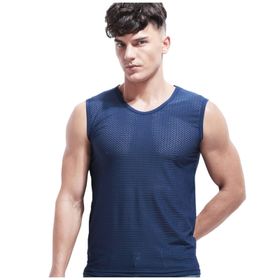 FNKDOR EmX7CZgC Sıfır Kol Mavi Erkek T-shirt