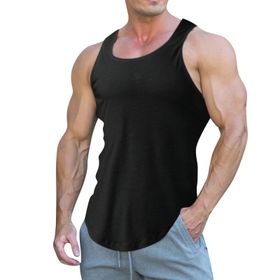 FNKDOR lpudltYx Sıfır Kol Koyu Siyah Erkek T-shirt