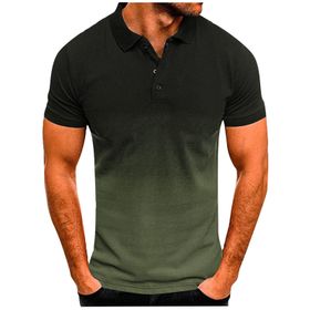 FNKDOR Slim Fit Casual Business Asker Yeşili Kısa Kollu Erkek T-shirt