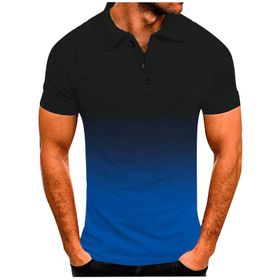 FNKDOR Slim Fit Casual Business Mavi Kısa Kollu Erkek T-shirt