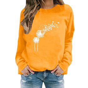 FNKDOR Taraxacum Kapüşonsuz Havalı Sarı Kadın Sweatshirt