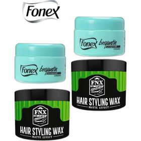 Fnx Barber Matte Effect 2x150 ml Wax + Fonex 2x150 ml Briyantin