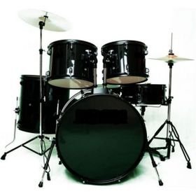 Focus FCP0803-BK 5 Parça 20B/10T/12T/14F/14S Aksamlı Zilli Siyah Akustik Davul Seti