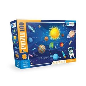 Focus Games BF317 Gezegenler 100 Parça Renkli Puzzle