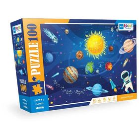 Focus Games BF317 Gezegenler 100 Parça Renkli Puzzle