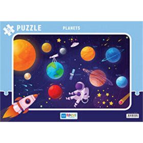 Focus Games BF391 Gezegenler 30 Parça Renkli Puzzle