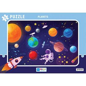 Focus Games BF391 Gezegenler 30 Parça Renkli Puzzle