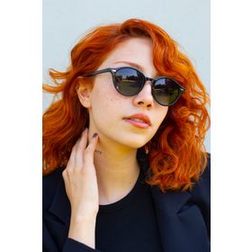 Focus On Lemon Black Retro Yuvarlak Polarize Güneş Gözlüğü