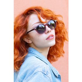 Focus On Lemon Rose Retro Yuvarlak Polarize Güneş Gözlüğü