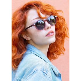 Focus On Lemon Rose Retro Yuvarlak Polarize Güneş Gözlüğü