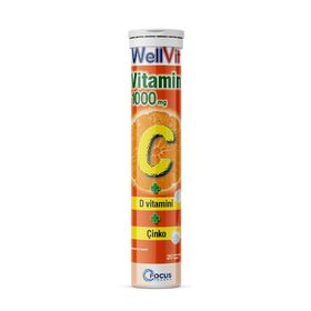 Focus Pharma Wellvit Vitamin C 1000 mg 20 Efervesan Tablet
