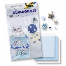 Folia 20x9.8 cm Mavi Modern Yıldız Deco Sticker