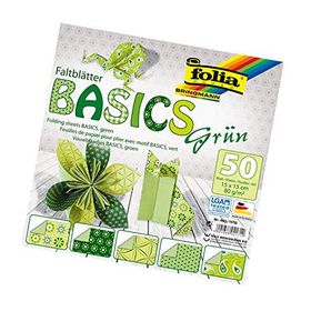 Folia 465/1515 Basics Yeşil 80 gr 15x15 cm 50 Yaprak Origami Kağıdı